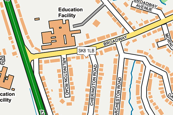 SK8 1LB map - OS OpenMap – Local (Ordnance Survey)