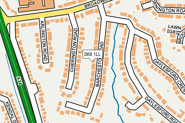 SK8 1LL map - OS OpenMap – Local (Ordnance Survey)