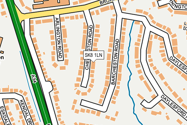 SK8 1LN map - OS OpenMap – Local (Ordnance Survey)