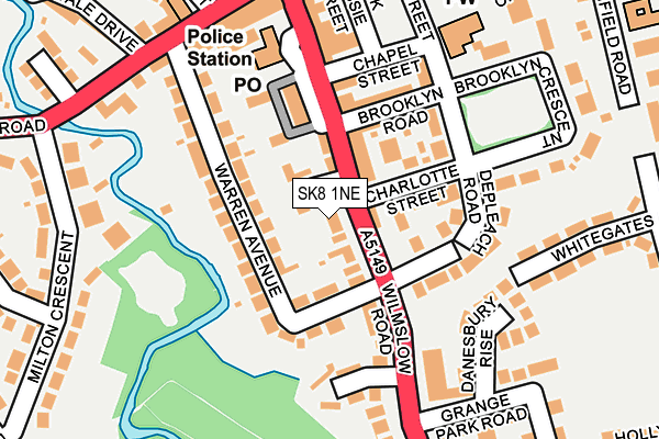 SK8 1NE map - OS OpenMap – Local (Ordnance Survey)