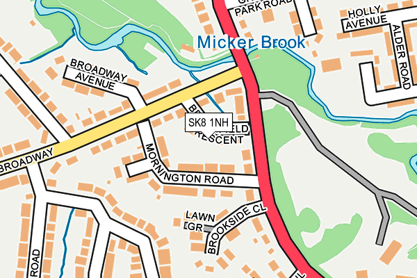 SK8 1NH map - OS OpenMap – Local (Ordnance Survey)