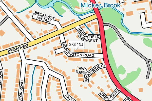 SK8 1NJ map - OS OpenMap – Local (Ordnance Survey)