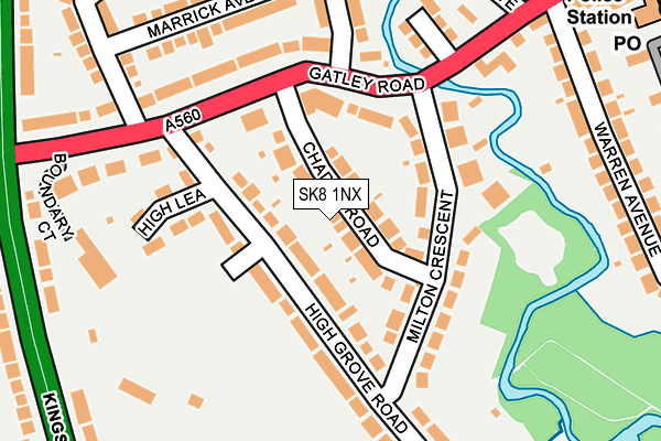 SK8 1NX map - OS OpenMap – Local (Ordnance Survey)
