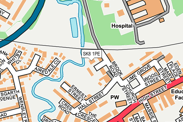SK8 1PE map - OS OpenMap – Local (Ordnance Survey)