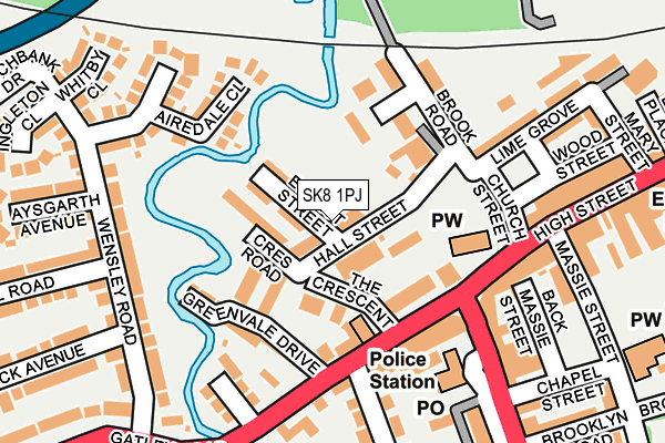 SK8 1PJ map - OS OpenMap – Local (Ordnance Survey)