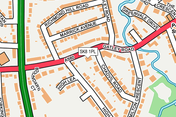 SK8 1PL map - OS OpenMap – Local (Ordnance Survey)
