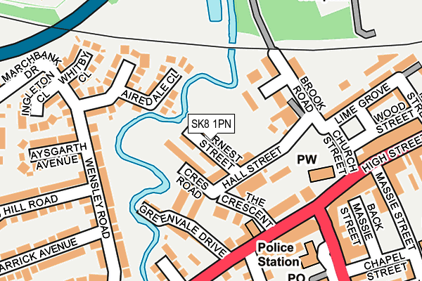 SK8 1PN map - OS OpenMap – Local (Ordnance Survey)