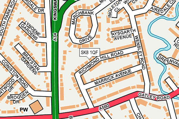 SK8 1QF map - OS OpenMap – Local (Ordnance Survey)