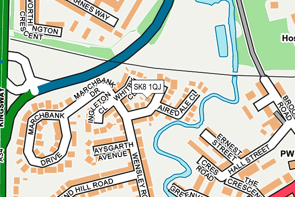 SK8 1QJ map - OS OpenMap – Local (Ordnance Survey)