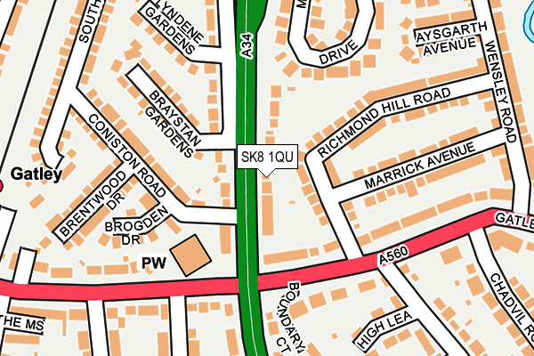 SK8 1QU map - OS OpenMap – Local (Ordnance Survey)