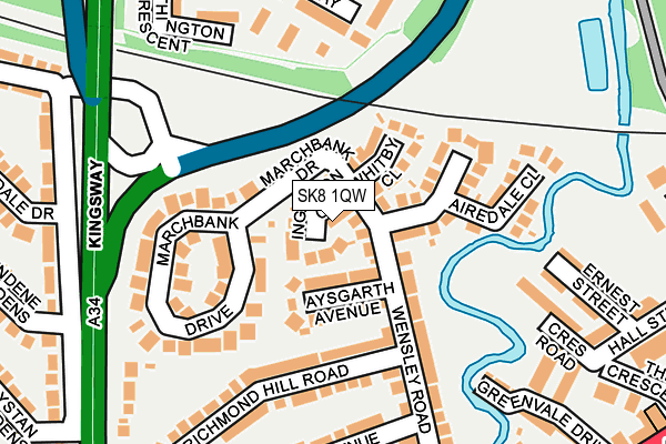 SK8 1QW map - OS OpenMap – Local (Ordnance Survey)