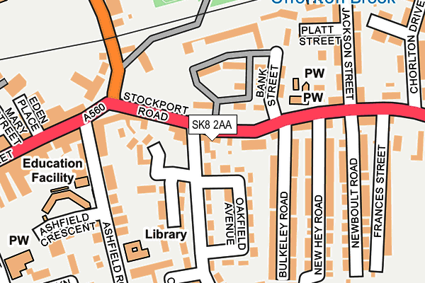 Map of THE AUDIOWORKS (NW) LIMITED at local scale