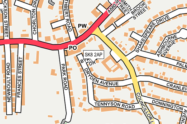 SK8 2AP map - OS OpenMap – Local (Ordnance Survey)