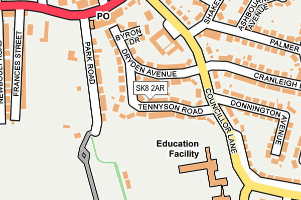 SK8 2AR map - OS OpenMap – Local (Ordnance Survey)