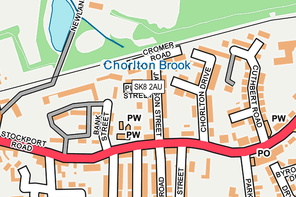 SK8 2AU map - OS OpenMap – Local (Ordnance Survey)