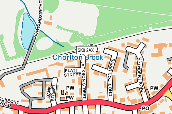 SK8 2AX map - OS OpenMap – Local (Ordnance Survey)