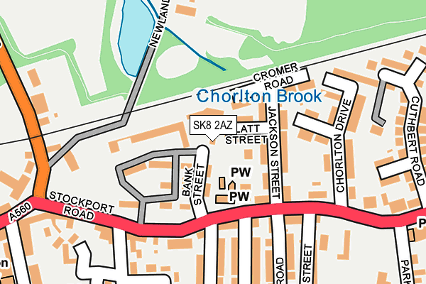 SK8 2AZ map - OS OpenMap – Local (Ordnance Survey)