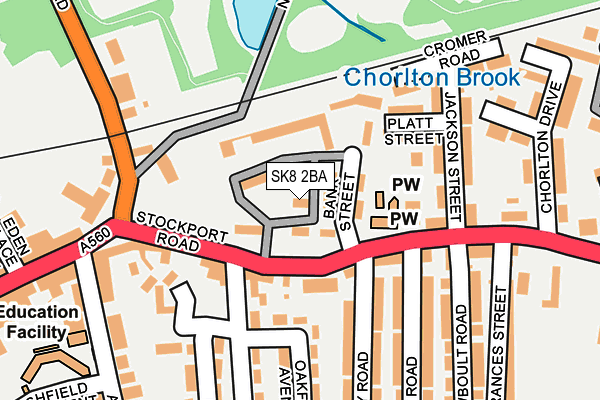 SK8 2BA map - OS OpenMap – Local (Ordnance Survey)