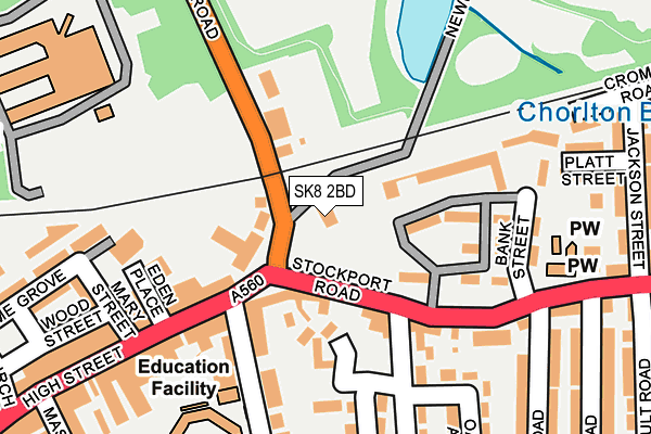 SK8 2BD map - OS OpenMap – Local (Ordnance Survey)