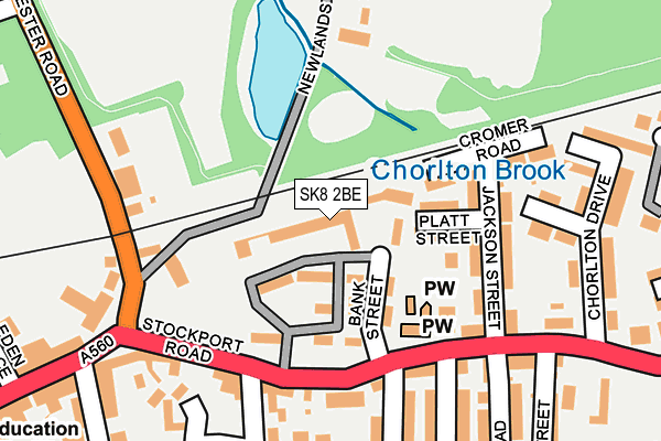 SK8 2BE map - OS OpenMap – Local (Ordnance Survey)