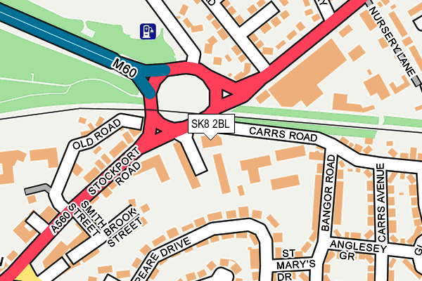 SK8 2BL map - OS OpenMap – Local (Ordnance Survey)