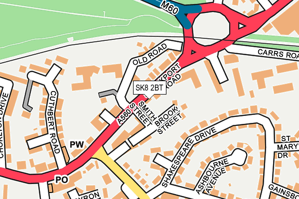 SK8 2BT map - OS OpenMap – Local (Ordnance Survey)