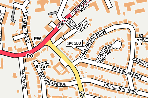 SK8 2DB map - OS OpenMap – Local (Ordnance Survey)