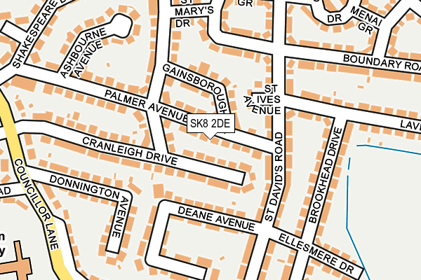 SK8 2DE map - OS OpenMap – Local (Ordnance Survey)