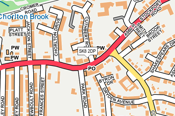 Map of CHEADLE CLEANING CENTRE LTD at local scale