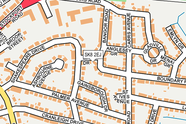 SK8 2EJ map - OS OpenMap – Local (Ordnance Survey)