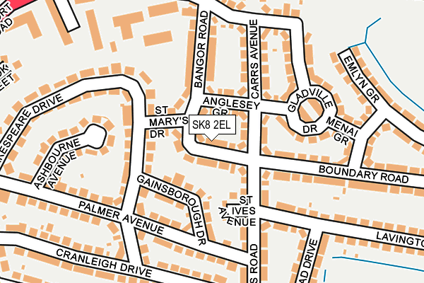 SK8 2EL map - OS OpenMap – Local (Ordnance Survey)