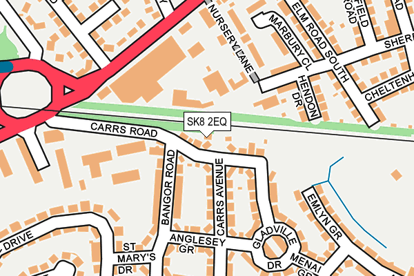 SK8 2EQ map - OS OpenMap – Local (Ordnance Survey)