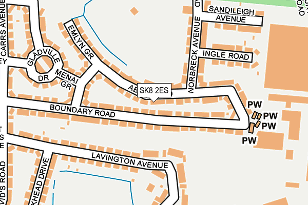 SK8 2ES map - OS OpenMap – Local (Ordnance Survey)