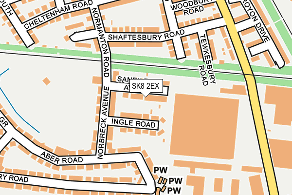 SK8 2EX map - OS OpenMap – Local (Ordnance Survey)
