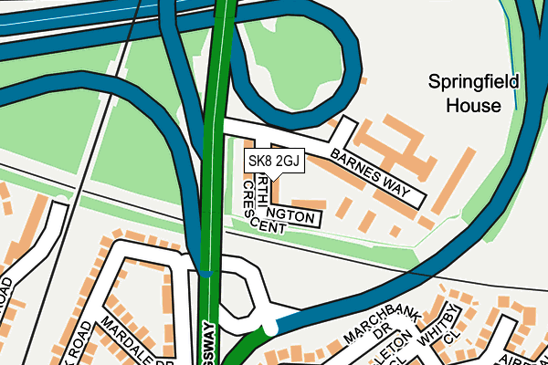 SK8 2GJ map - OS OpenMap – Local (Ordnance Survey)