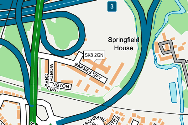 SK8 2GN map - OS OpenMap – Local (Ordnance Survey)