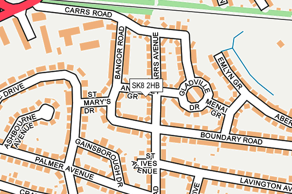 SK8 2HB map - OS OpenMap – Local (Ordnance Survey)