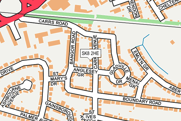 SK8 2HE map - OS OpenMap – Local (Ordnance Survey)