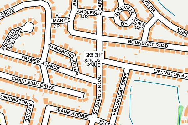 SK8 2HF map - OS OpenMap – Local (Ordnance Survey)