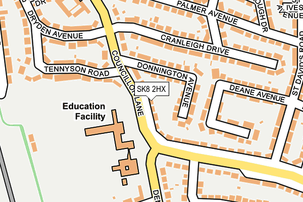 SK8 2HX map - OS OpenMap – Local (Ordnance Survey)