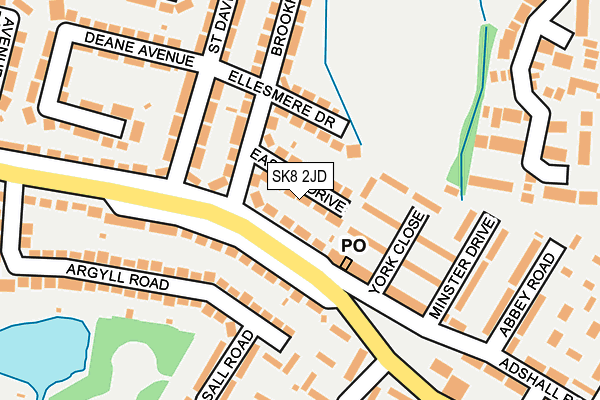 SK8 2JD map - OS OpenMap – Local (Ordnance Survey)