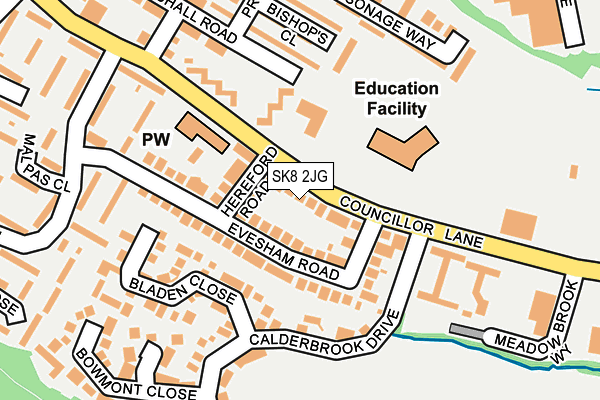 SK8 2JG map - OS OpenMap – Local (Ordnance Survey)