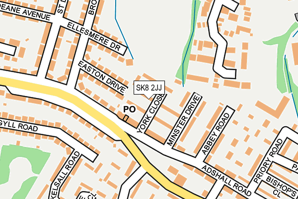 SK8 2JJ map - OS OpenMap – Local (Ordnance Survey)