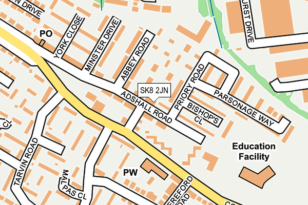 SK8 2JN map - OS OpenMap – Local (Ordnance Survey)