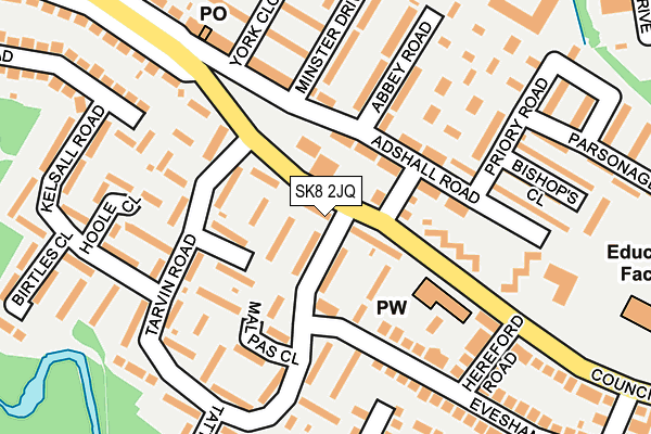 SK8 2JQ map - OS OpenMap – Local (Ordnance Survey)