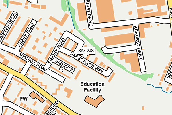 SK8 2JS map - OS OpenMap – Local (Ordnance Survey)