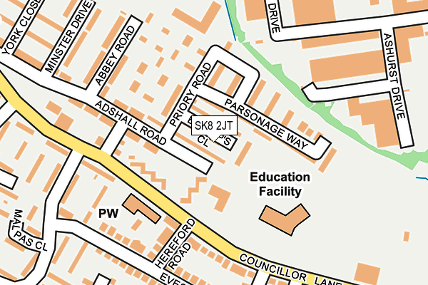 SK8 2JT map - OS OpenMap – Local (Ordnance Survey)