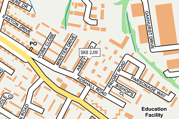 SK8 2JW map - OS OpenMap – Local (Ordnance Survey)