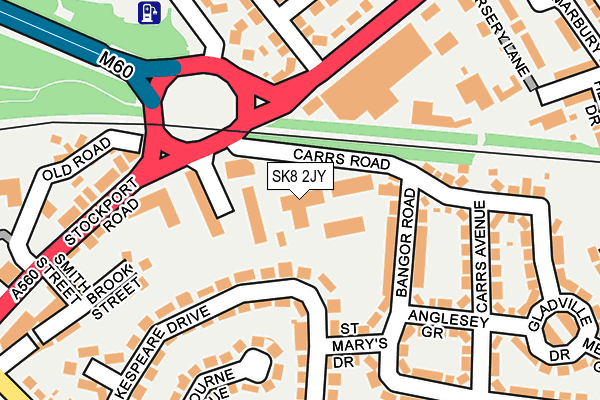 SK8 2JY map - OS OpenMap – Local (Ordnance Survey)