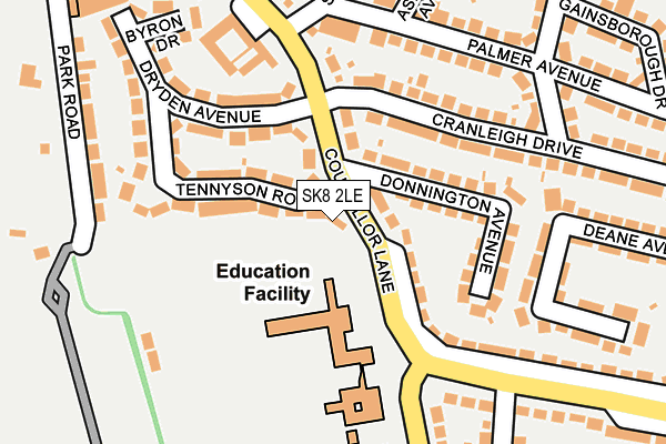 SK8 2LE map - OS OpenMap – Local (Ordnance Survey)